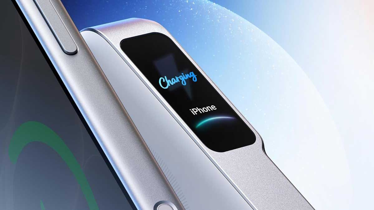 Écran couleur latéral de la batterie externe Anker MagGo 2 Pro