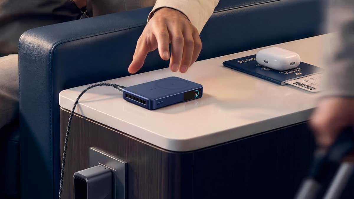 Recharge de la batterie externe Anker MagGo 2 Pro via son port USB-C