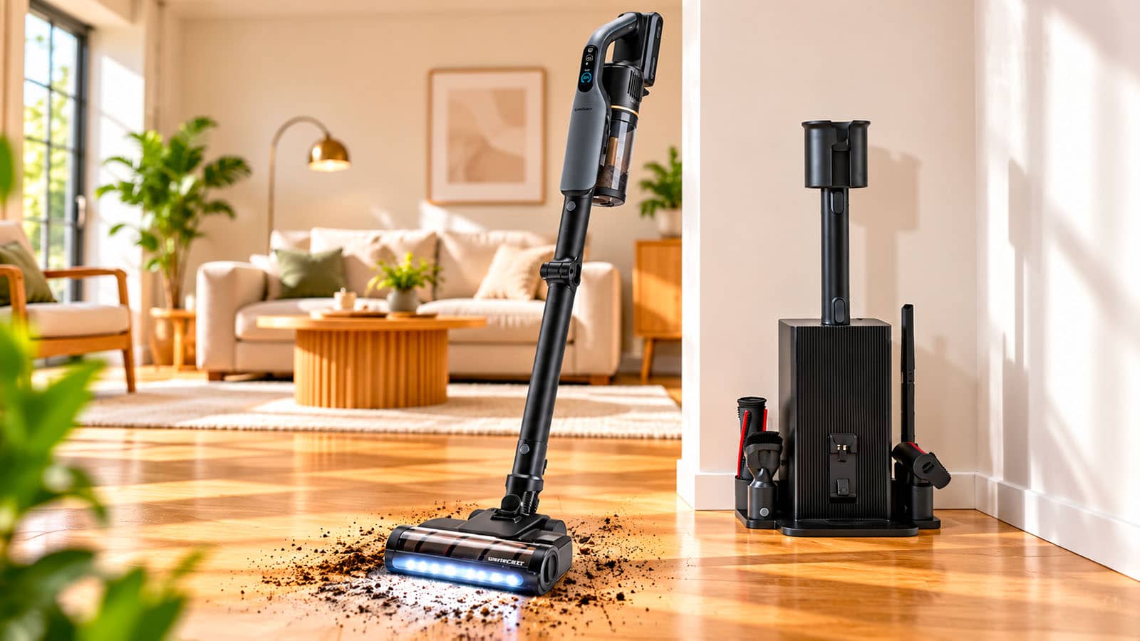 Lidl aspirateur balai avec station aspirante