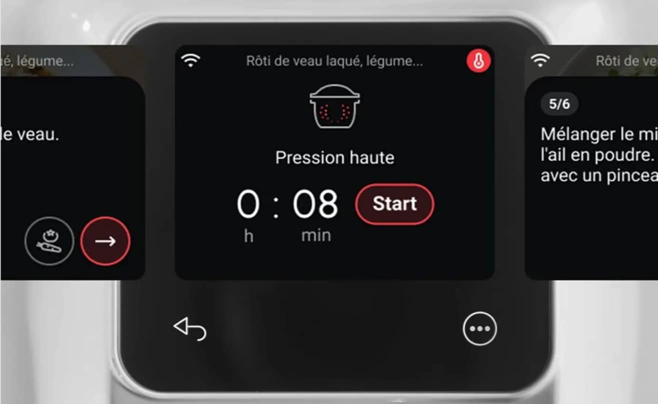 L'écran du Moulinex Cookeo Simplicity