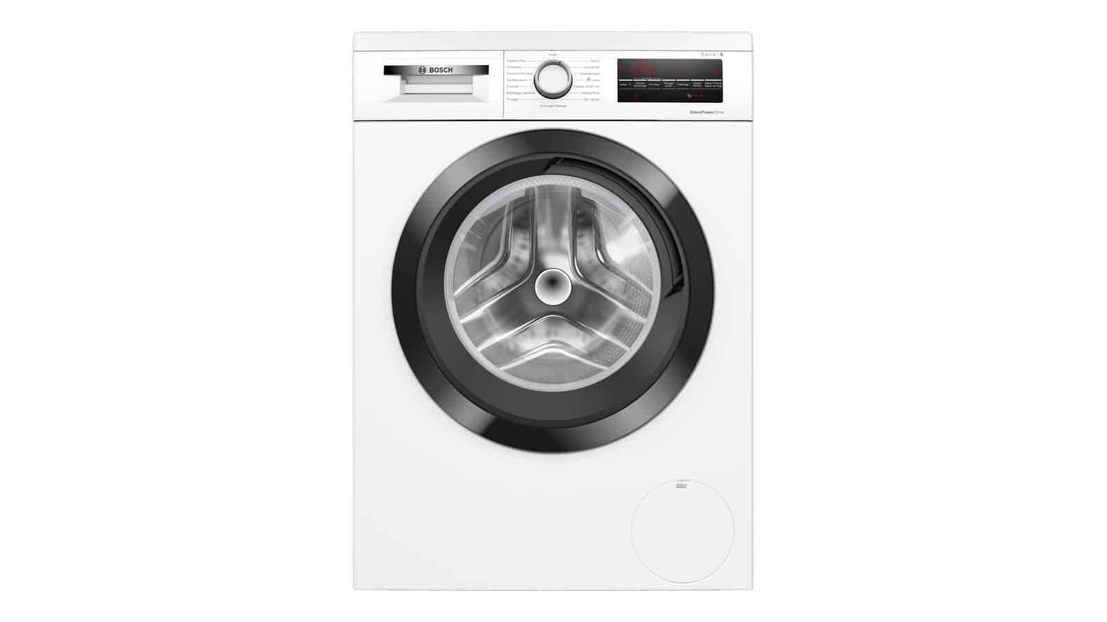 Lave-linge hublot Bosch Série 6 WUU28T18FR blanc vu de face