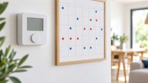Thermostat et calendrier des jours Tempo EDF