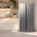 Réfrigérateur américain Samsung RS70F65QET installé dans une cuisine